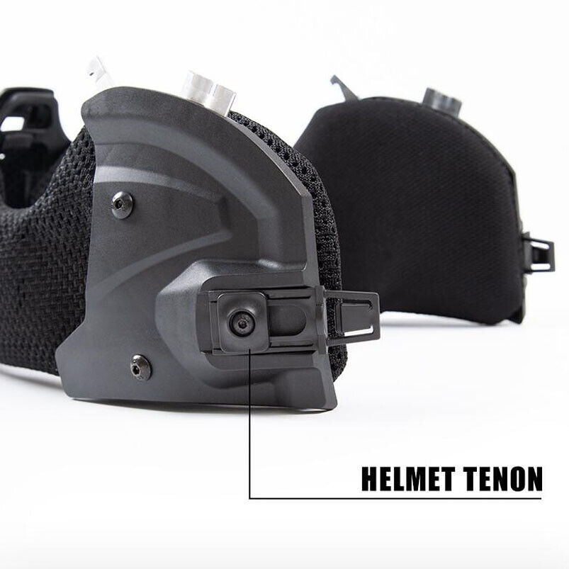 FMA EX Helmet All-Terrain Mandible Half Face Mask w/ Ear Face Protection TB1471 - APEXTAC GEAR
