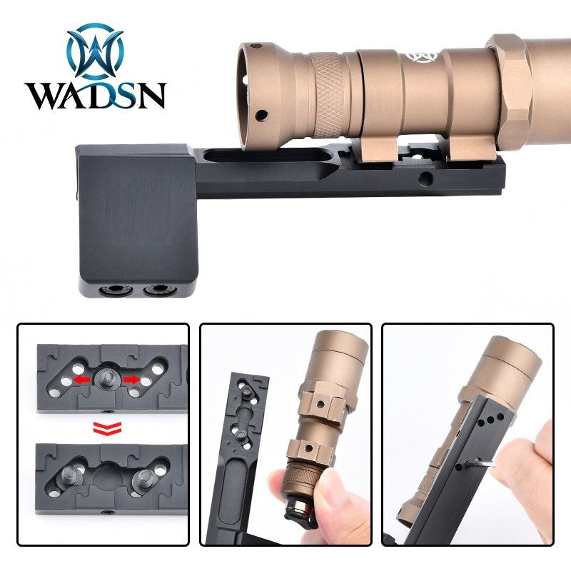 WADSN Thorntail 2 Picatinny (LongBar) Rail Light Mount - BLACK (WD02027) - APEXTAC GEAR