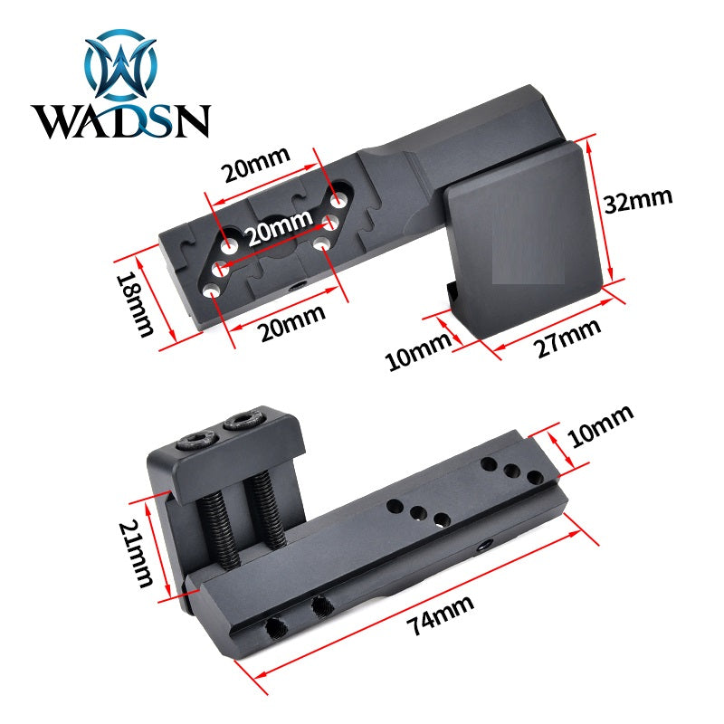 WADSN Thorntail 2 Picatinny (SBR) Rail Light Mount - BLACK (WD02028) - APEXTAC GEAR