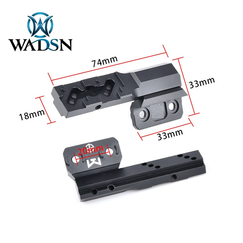 WADSN Thorntail 2 Keymod (SBR) Rail Light Mount - BLACK (WD02030) - APEXTAC GEAR