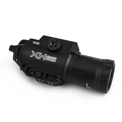 WADSN XH35 Tactical Light Rail Mount LED Flashlight w/ Strobe - BLACK - APEXTAC GEAR