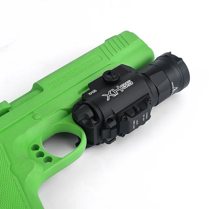 WADSN XH35 Tactical Light Rail Mount LED Flashlight w/ Strobe - BLACK - APEXTAC GEAR
