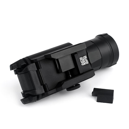 WADSN XH35 Tactical Light Rail Mount LED Flashlight w/ Strobe - BLACK - APEXTAC GEAR