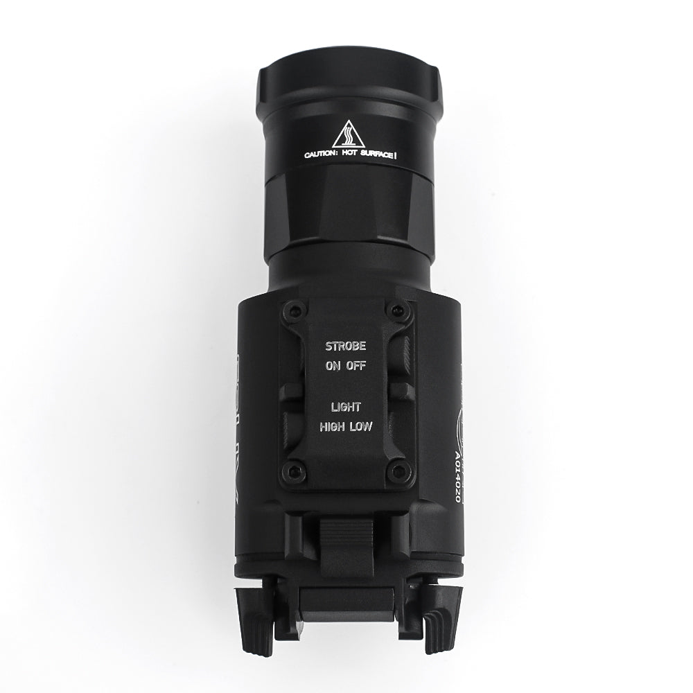 WADSN XH35 Tactical Light Rail Mount LED Flashlight w/ Strobe - BLACK - APEXTAC GEAR
