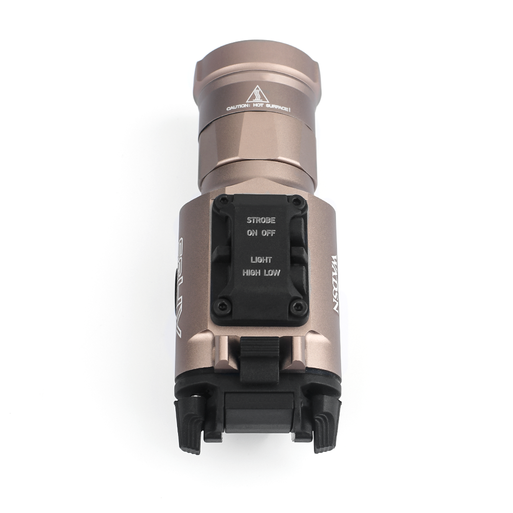 WADSN XH35 Tactical Light Rail Mount LED Flashlight w/ Strobe - TAN - APEXTAC GEAR