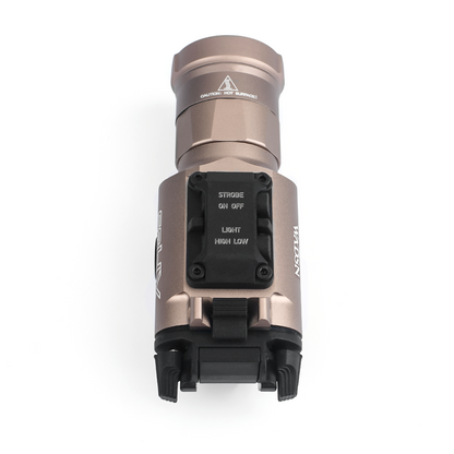 WADSN XH35 Tactical Light Rail Mount LED Flashlight w/ Strobe - TAN - APEXTAC GEAR