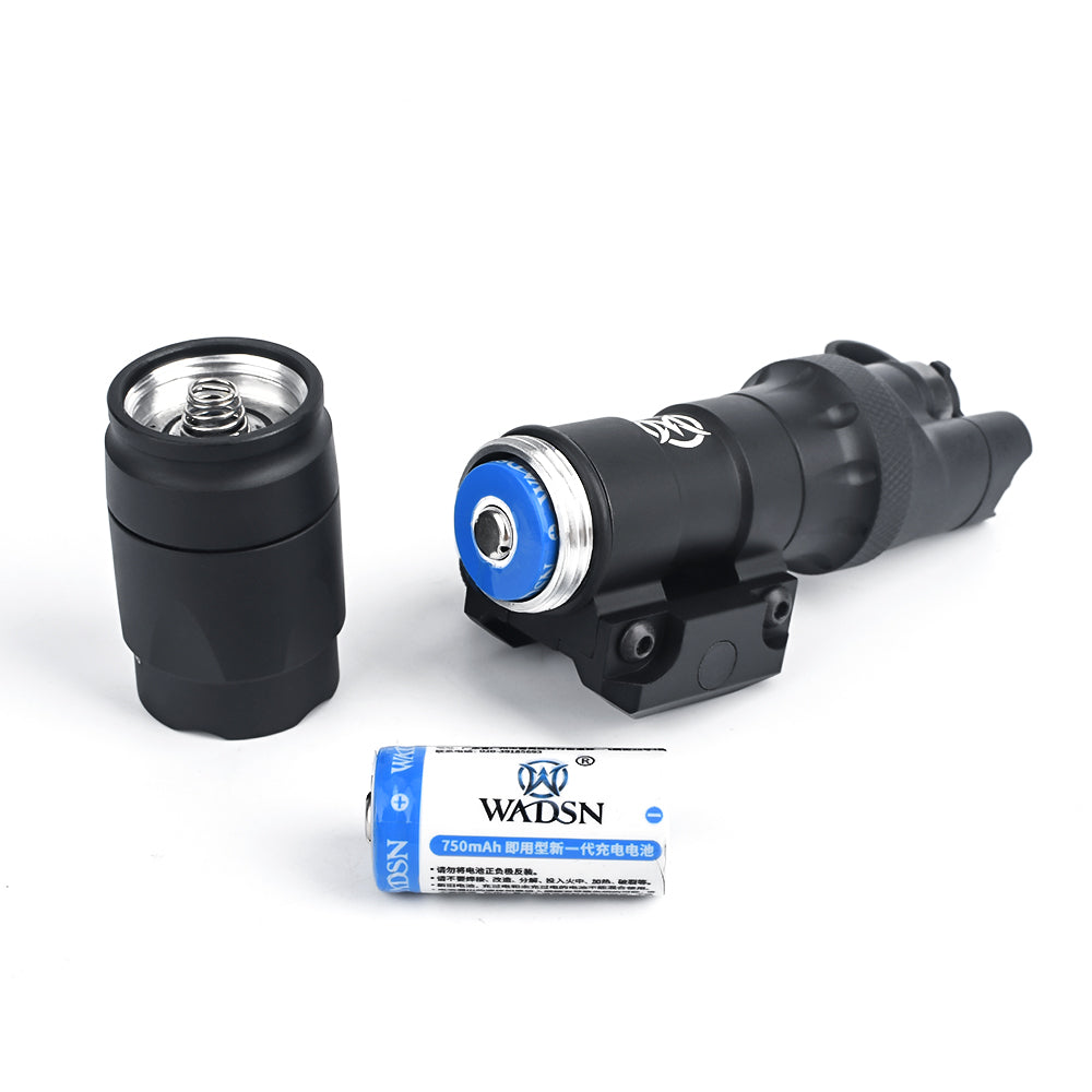 WADSN M300A Mini Scout Light LED Flashlight SL07 Scout Dual Switch Version  - BK - APEXTAC GEAR