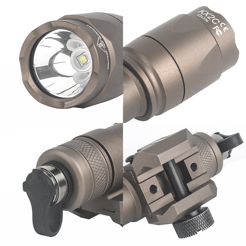 WADSN M600C SCOUT LIGHT Rail Mount Flashlight w/ Dual Function Tape Switch - TAN - APEXTAC GEAR