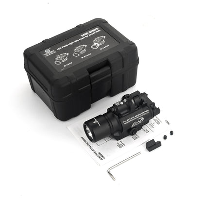 WADSN X400 Tactical LED Rail Mount Light w/ GREEN Laser - BLACK (WD04062) - APEXTAC GEAR
