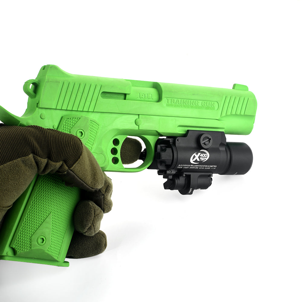 WADSN X400 Tactical LED Rail Mount Light w/ GREEN Laser - BLACK (WD04062) - APEXTAC GEAR