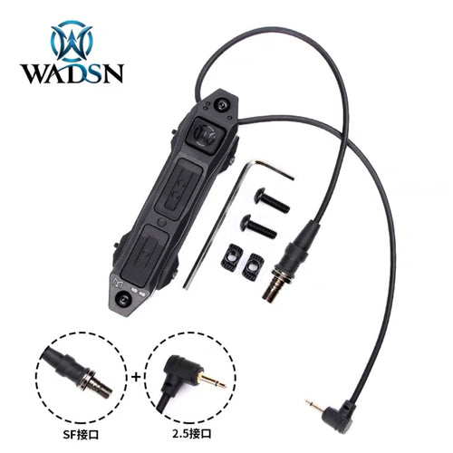 WADSN Augmented Dual Function Tape Switch With Lock For Surefire + 2.5MM PEQ - BK - APEXTAC GEAR