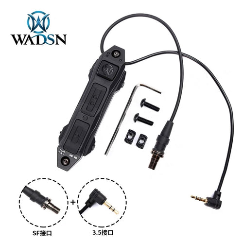 WADSN Augmented Dual Function Tape Switch With Lock For Surefire + 3.5MM PEQ - BK - APEXTAC GEAR