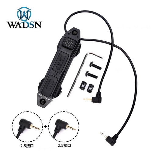 WADSN Augmented Dual Function Tape Switch With Lock For 2.5mm dia PEQ Light - BK - APEXTAC GEAR