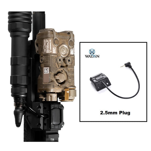 WADSN ModButton Offset Rail Mount Pressure Switch for PEQ Laser 2.5mm Plug - BK - APEXTAC GEAR
