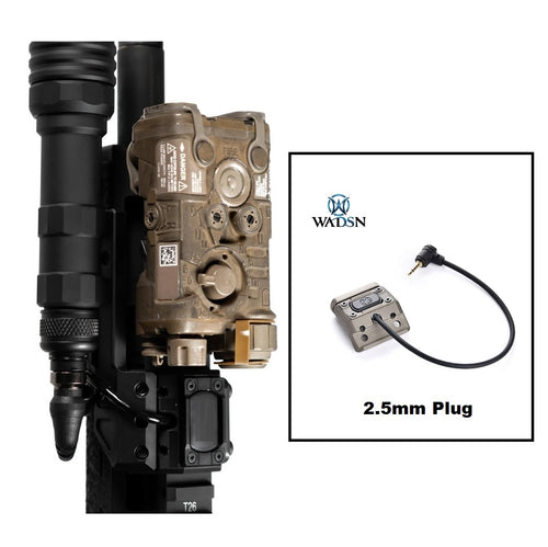 WADSN ModButton Offset Rail Mount Pressure Switch for PEQ Laser 2.5mm Plug - TAN - APEXTAC GEAR