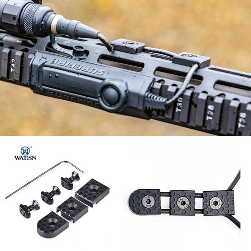 WADSN KeyMod & M-LOK Wire Guide System Set - BLACK (MD) (WD07024) - APEXTAC GEAR