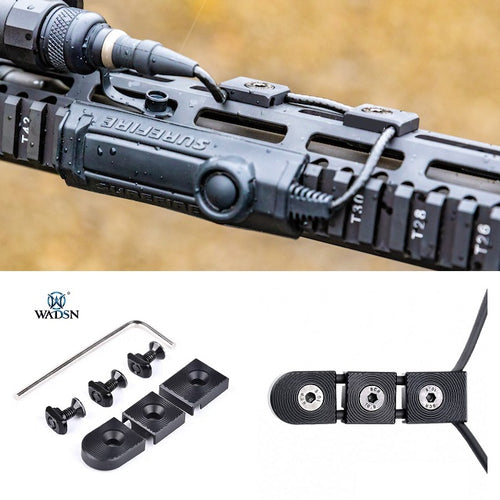 WADSN KeyMod & M-LOK Wire Guide System Set - BLACK (OR) (WD07024) - APEXTAC GEAR