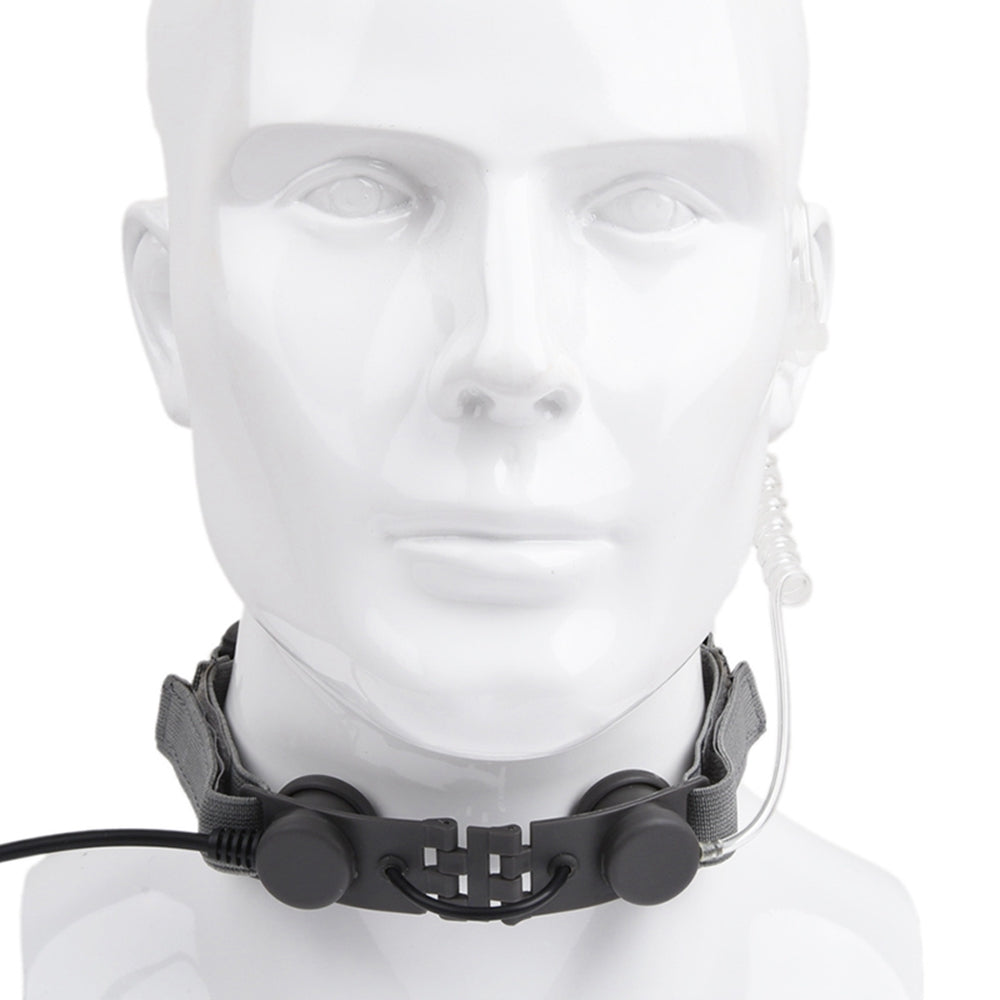 WADSN Tactical Throat Mic Headset with Tube Earpiece - FG Green - APEXTAC GEAR