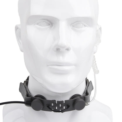 WADSN Tactical Throat Mic Headset with Tube Earpiece - FG Green - APEXTAC GEAR