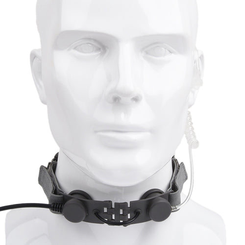 WADSN Tactical Throat Mic Headset with Tube Earpiece - FG Green - APEXTAC GEAR