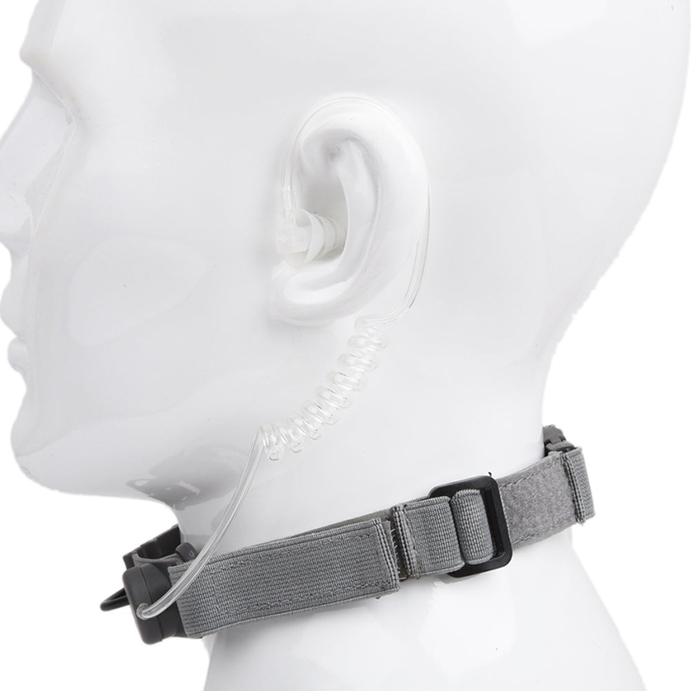 WADSN Tactical Throat Mic Headset with Tube Earpiece - FG Green - APEXTAC GEAR